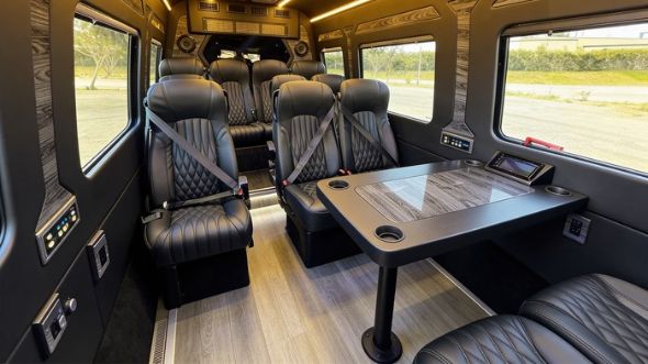garland 12 passenger sprinter van interior