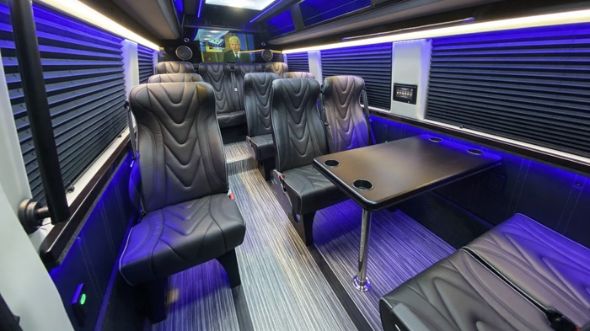 garland 18 passenger sprinter van interior