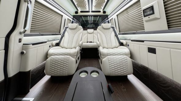 garland 8 passenger sprinter van interior