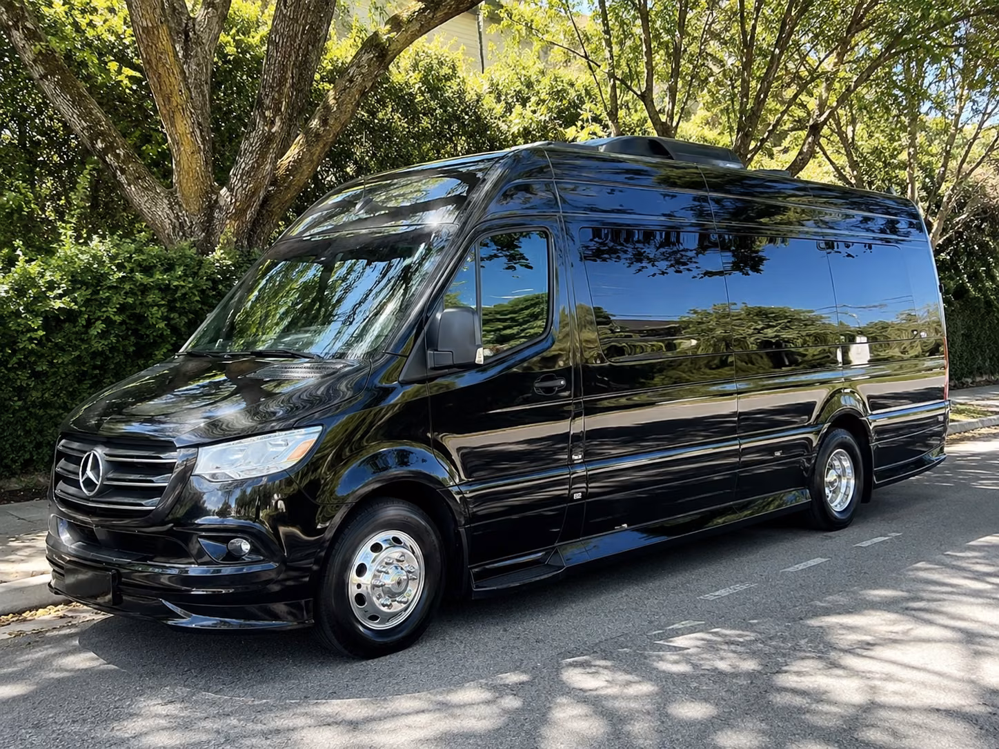 ceremony to reception sprinter van transfers and multi venue wedding day transportation in garland