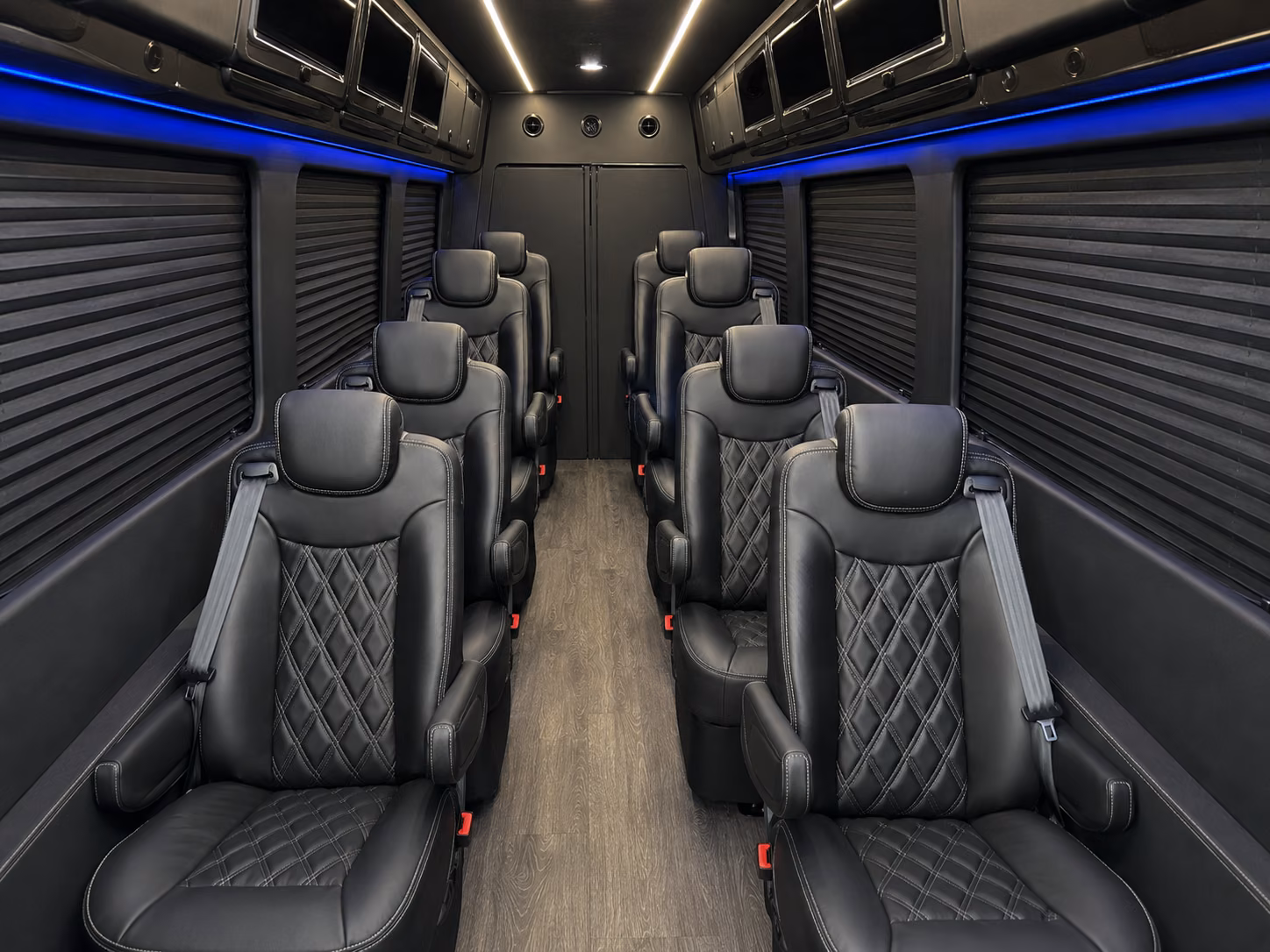 garland 8 passenger sprinter van inside