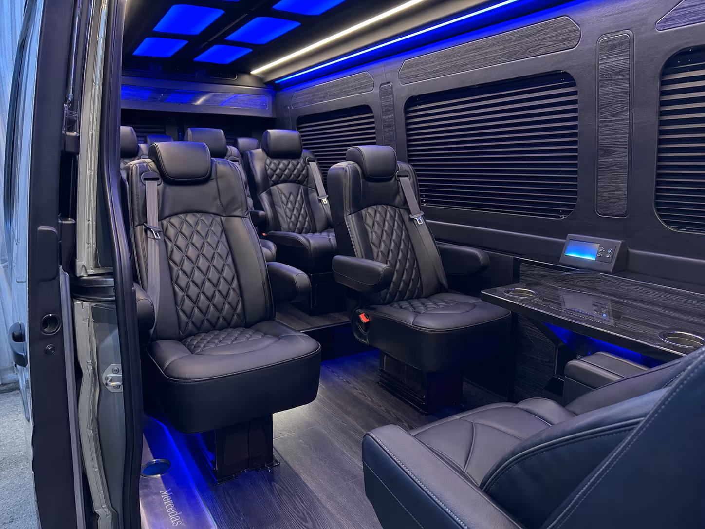 garland 8 passenger sprinter van interior
