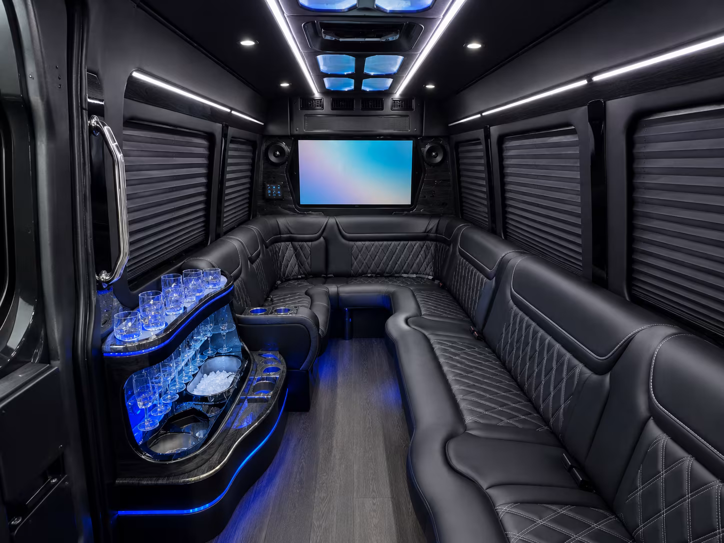 garland sprinter limousine inside