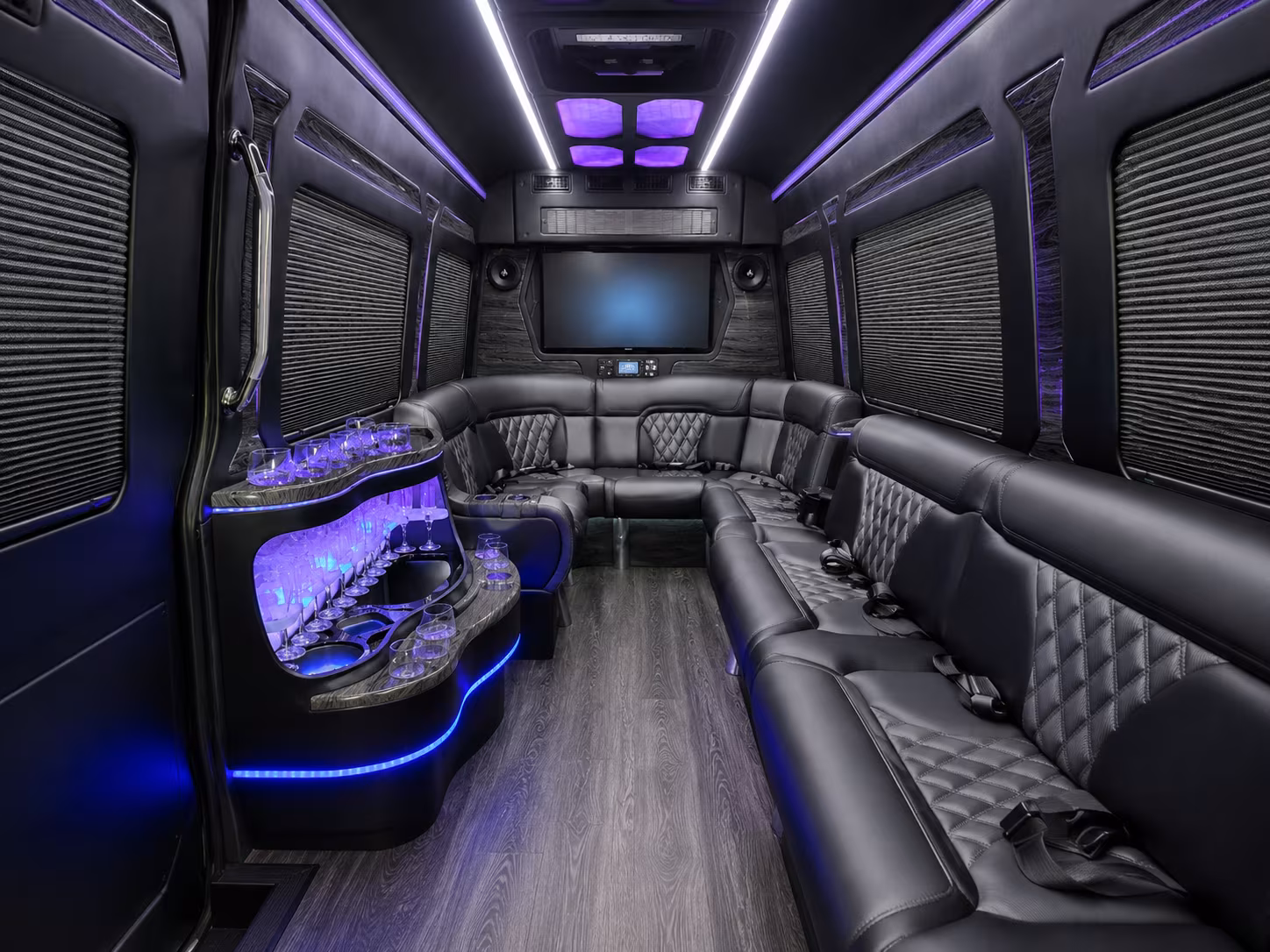 garland wedding sprinter van rental
